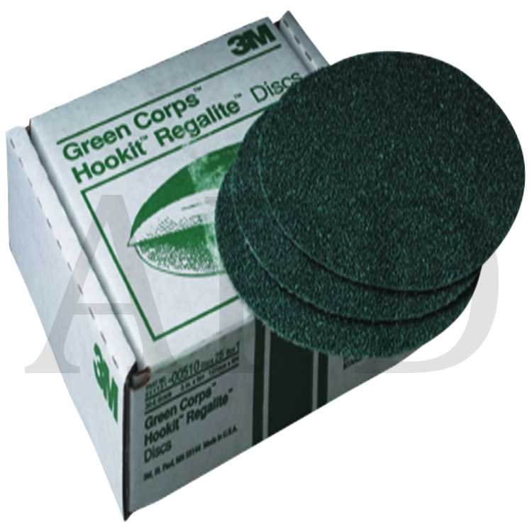 3M™ Green Corps™ Hookit™ Disc, 00515, 6 in, 40, 25 discs per carton, 5
cartons per case