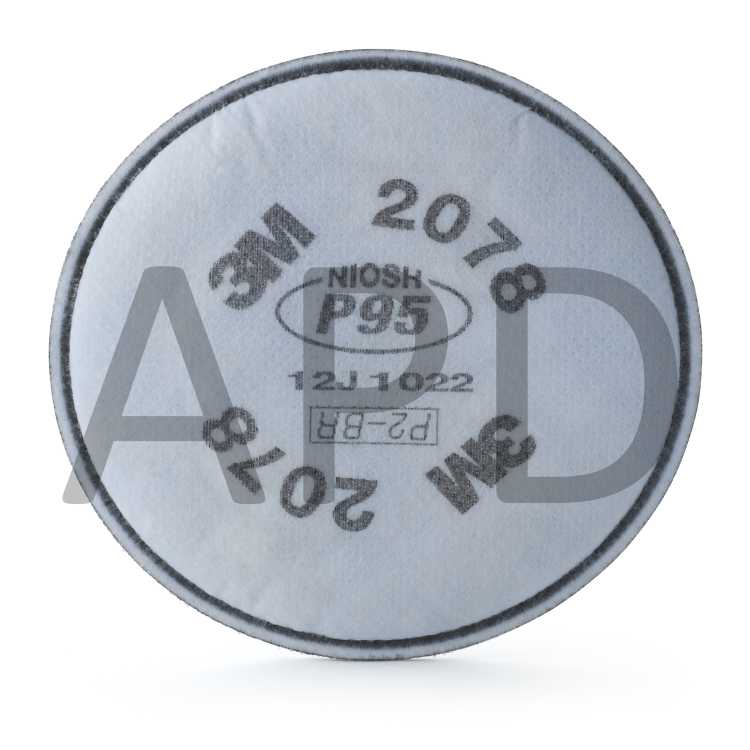 3M™ Particulate Filter 2078, P95, with Nuisance Level Organic Vapor/Acid
Gas Relief 100 EA/Case