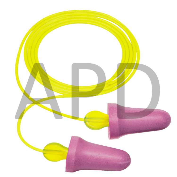 3M™ No-Touch™ Push-to-Fit Earplugs P2001, Corded, 400 Pair/Case