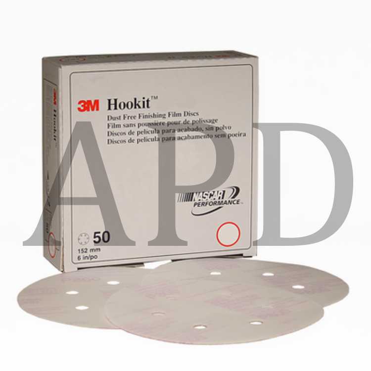 3M™ Hookit™ Finishing Film Abrasive Disc 260L, 01069, 6 in, Dust Free,
P1000, 100 discs per carton, 4 cartons per case