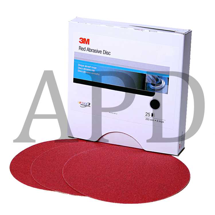 3M™ Red Abrasive Stikit™ Disc, 01111, 6 in, P220 grade, 100 discs per
roll, 6 rolls per case