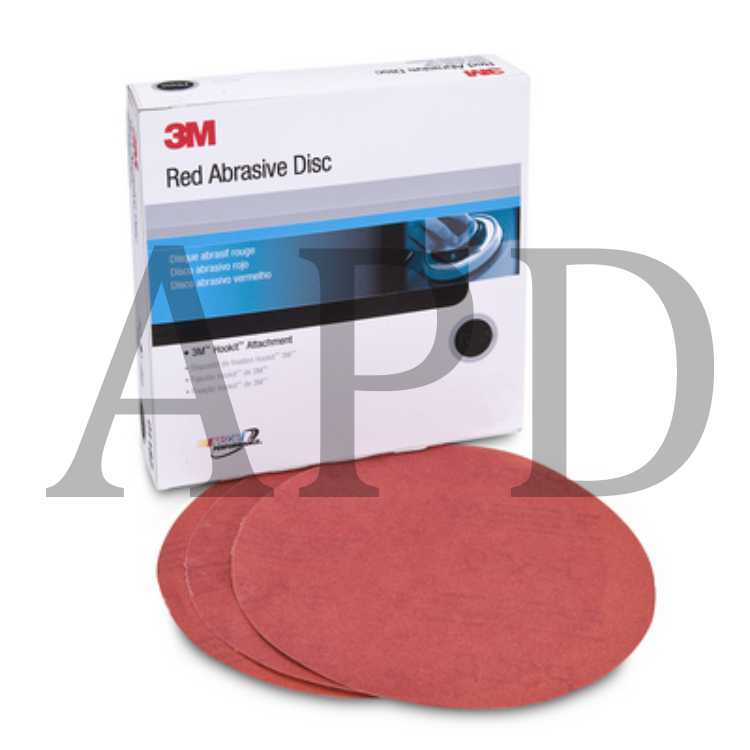 3M™ Hookit™ Red Abrasive Disc, 01224, 6 in, P120, 50 discs per carton, 6
cartons per case