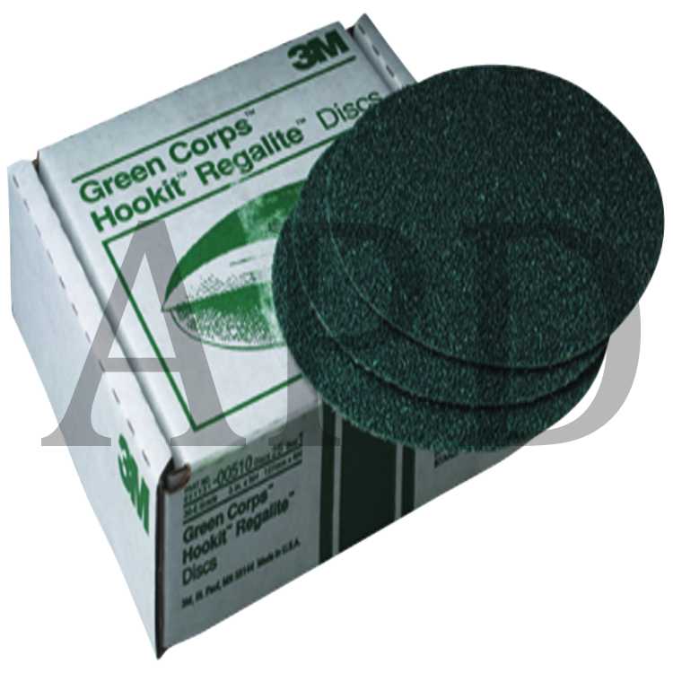 3M™ Green Corps™ Hookit™ Disc, 00516, 6 in, 36, 25 discs per carton, 5
cartons per case