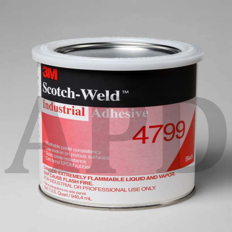 3M™ Industrial Adhesive 4799, Black, 1 Quart Can, 12/case
