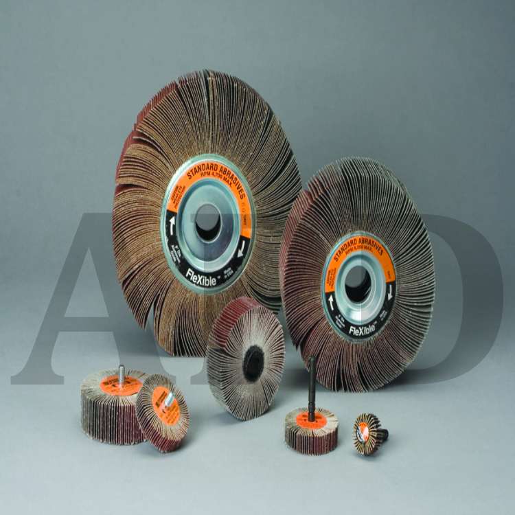 Standard Abrasives™ A/O Flexible Flap Wheel 611426, 1 in x 1 in x 1/4 in
80, 10 per inner 100 per case