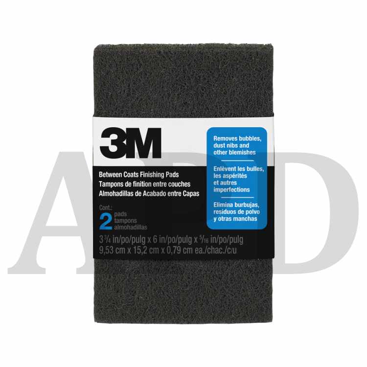 3M™ Between Coats Finishing Pads, 12/case, Open Stock 10144NA, 3-3/4 in
x 6 in x 5/16 in