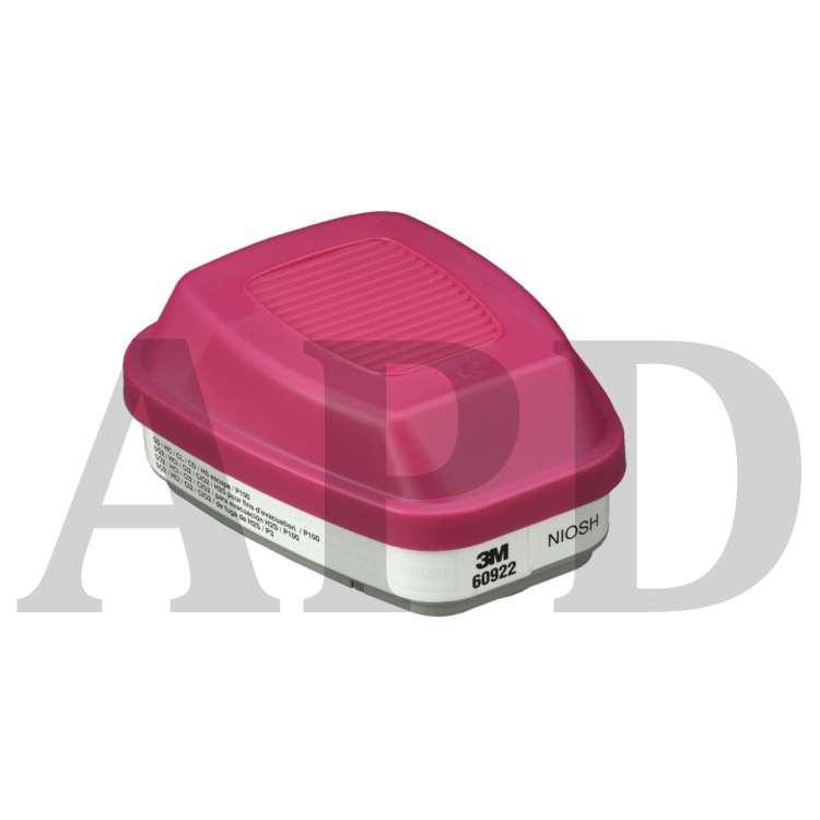 3M™ Acid Gas Cartridge/Filter 60922, P100 60 EA/Case