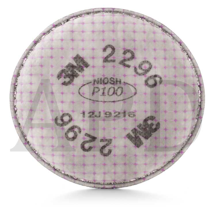 3M™ Advanced Particulate Filter 2296, P100, with Nuisance Level Acid Gas
Relief 100 EA/Case