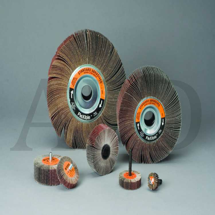 Standard Abrasives™ A/O Flexible Flap Wheel 615428, 3 in x 1 in x 1/4 in
120, 10 per inner 100 per case