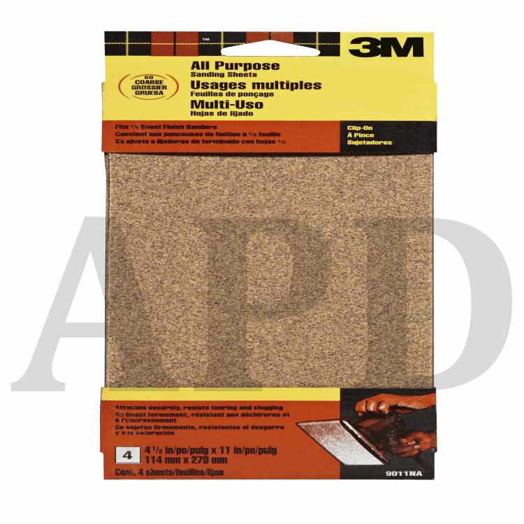 3M™ Power Sanding Sheets 9011NA, 4.5 in x 11 in Coarse Grit