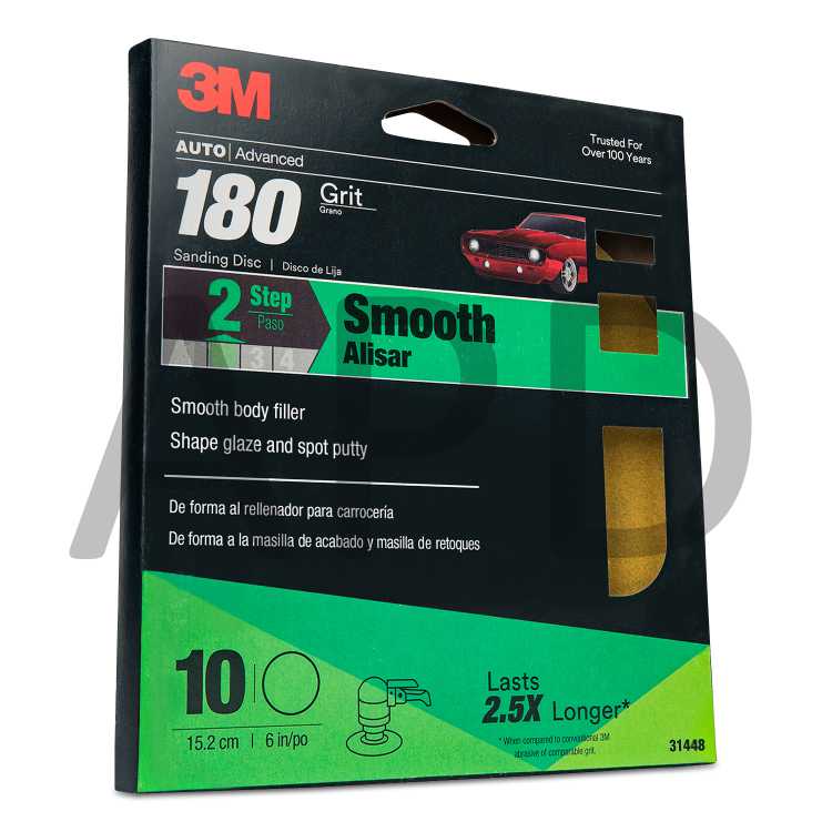 3M™ Sanding Discs with Stikit™ Attachment 10 Pack, 31448, 6 in, 180
grit, 10 packs per case