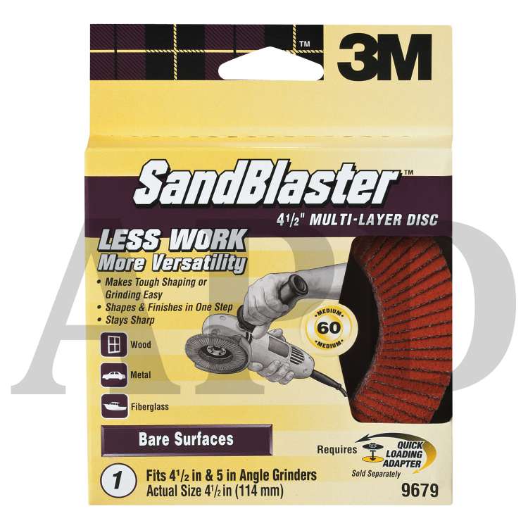3M™ SandBlaster™ Right Angle Grinder Multi-Layer Disc 9679 60g 4 1/2
inch