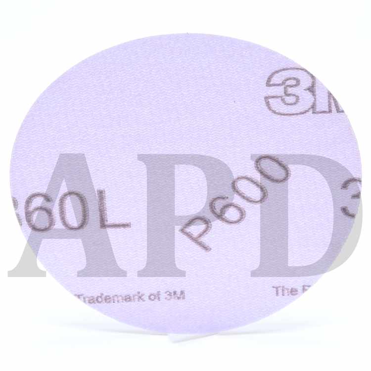 3M™ Hookit™ Film Disc 360L, P600, 3 in x NH, Die 300V, 50 per inner, 200
per case
