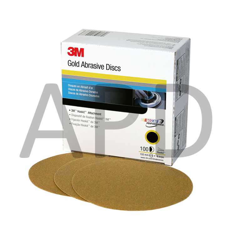 3M™ Hookit™ Gold Disc 236U, 00983, 6 in, P80, 75 discs per carton, 4
cartons per case