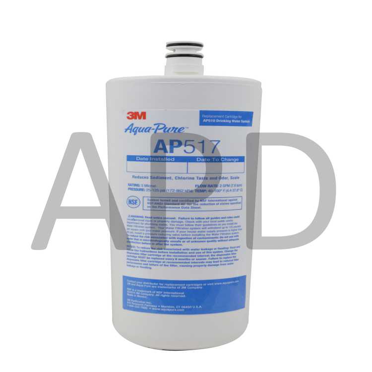 Aqua Pure Under Sink Full Flow Replacement Cartridge Ap517 Ap51711 12 Per Case