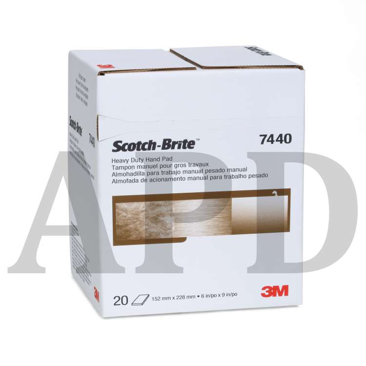 Scotch-Brite™ Heavy Duty Hand Pad 7440, 6 in x 9 in, 20 pads per box 2
boxes per case