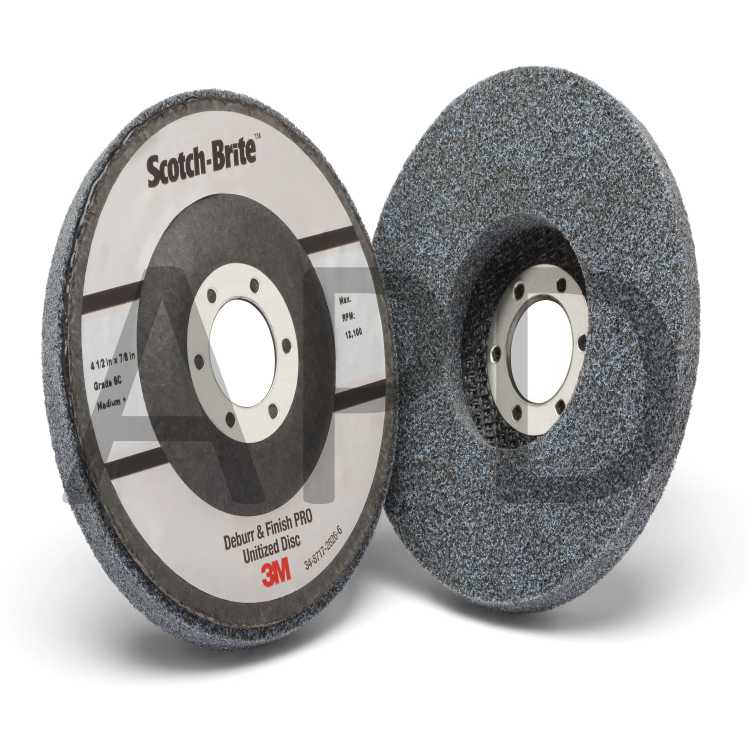 Scotch-Brite™ Deburr and Finish PRO Unitized Disc, T27, 4 1/2 in x 7/8
in, 6C MED+, 5 per case