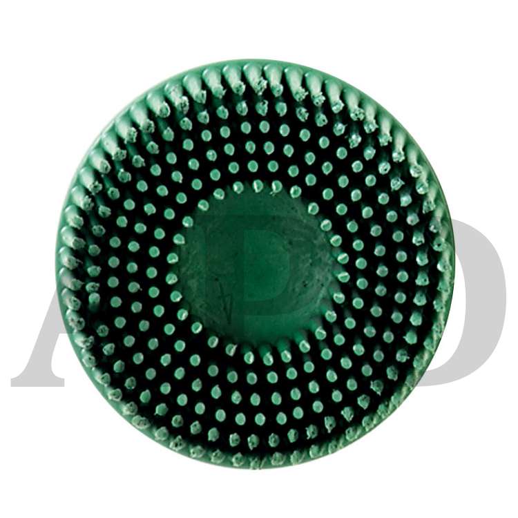 Scotch-Brite™ Roloc™ Bristle Disc, RD-ZB, 50, TR, Green, 2 in x 5/8 in, Tapered, 10 per inner, 40 per case