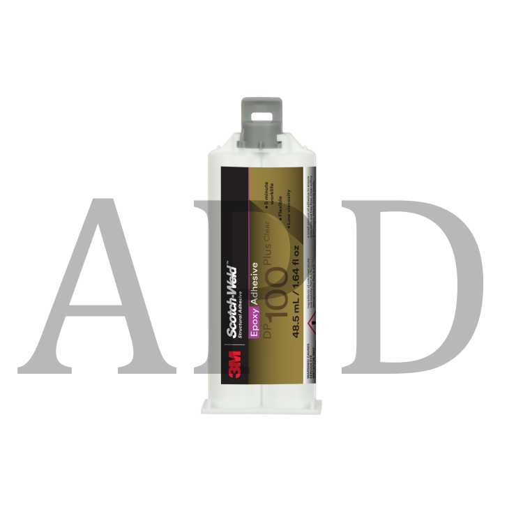 3M™ Scotch-Weld™ Epoxy Adhesive DP100 Plus, Clear, 48.5 mL Duo-Pak,
12/case