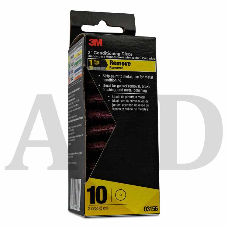 3M™ Conditioning Abrasive Disc, 03156, 2 in, Medium Grit, 10 discs per
pack, 24 packs per case